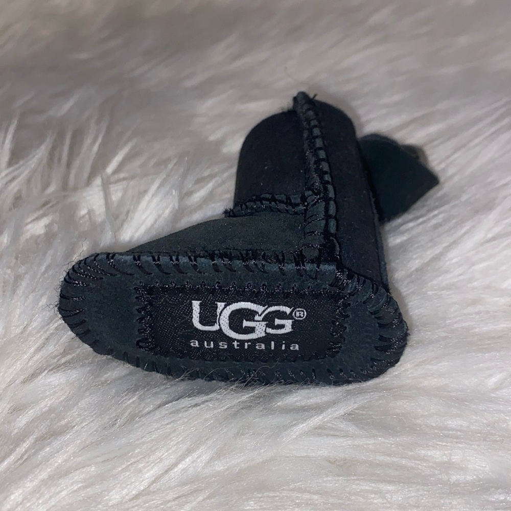 Ugg Australia Black Mini Boot Keychain Key Ring